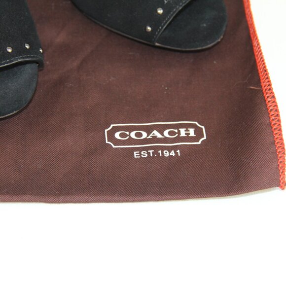 Coach Black Ankle Booties with Silver Studs - Picture 2 of 11